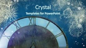  Presentation with new year - Audience pleasing presentation design consisting of sinaliza o - new year's at midnight backdrop and a ocean colored foreground