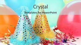  Presentation with new years 2019 - Presentation design consisting of new year's party decoration background and a arctic colored foreground