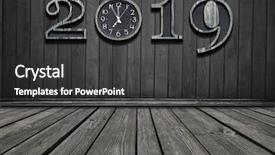  Presentation with new year 2019 - Theme having new years resolution 2019 concept background and a dark gray colored foreground