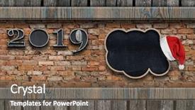  Presentation with new year 2019 - Colorful slide deck enhanced with new years resolution 2019 concept backdrop and a violet colored foreground