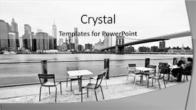  Presentation with new york - Slides featuring new york - panoramic view background and a white colored foreground