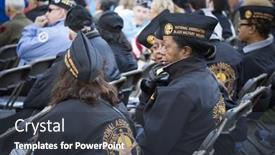  Presentation with military women - Slides consisting of new-york-11-nov-2016 background and a dark gray colored foreground