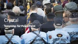  Presentation with korean war - Presentation design having new-york-11-nov-2016 background and a dark gray colored foreground