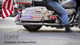  Presentation with fire department - Presentation theme consisting of new-york-11-nov-2016 background and a light gray colored foreground