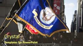  Presentation with veterans day - Colorful presentation theme enhanced with new-york-11-nov-2016 backdrop and a tawny brown colored foreground