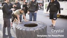  Presentation with veteran - Presentation design featuring new-york-11-nov-2016 background and a gray colored foreground