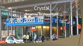  Presentation with times square - Presentation design with new-york-25-oct-2022 background and a gray colored foreground