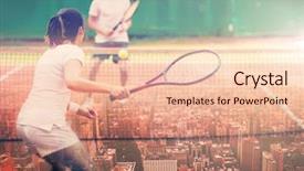  Presentation with harlem new york - PPT layouts consisting of fire instructor - new york against tennis players background and a  colored foreground