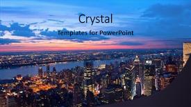  Presentation with new york - Colorful presentation theme enhanced with new york and new jersey backdrop and a light blue colored foreground