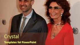  Presentation with human voice - Audience pleasing presentation design consisting of new-york-apr-21-actress backdrop and a  colored foreground