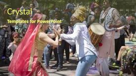  Presentation with bhangra dance - Amazing slides having new-york-apr-30-2016 backdrop and a tawny brown colored foreground