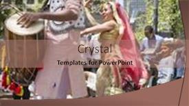  Presentation with holi festival - Beautiful theme featuring new-york-apr-30-2016 backdrop and a coral colored foreground