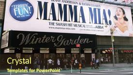  Presentation with garden city - Beautiful presentation design featuring new-york-apr-3 backdrop and a wine colored foreground