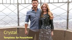  Presentation with empire state building - PPT theme with new-york-apr-9-actor background and a violet colored foreground