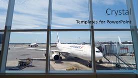  Presentation with air france - Cool new PPT theme with new-york-april-06-2016 backdrop and a light blue colored foreground