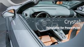  Presentation with auto - Theme having new-york-april-1-audi background and a ocean colored foreground