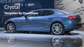  Presentation with auto - Audience pleasing slides consisting of new-york-april-1-maserati backdrop and a ocean colored foreground