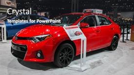  Presentation with auto - Presentation design enhanced with new-york-april-1-toyota background and a black colored foreground