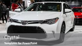  Presentation with auto - Amazing slide set having new-york-april-1-toyota backdrop and a gray colored foreground