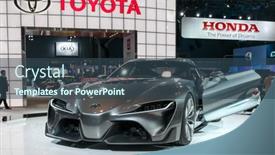  Presentation with press - Slide deck consisting of new-york-april-1-toyota background and a ocean colored foreground