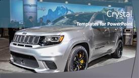  Presentation with jeep - Audience pleasing slide set consisting of new-york-april-12-jeep backdrop and a teal colored foreground