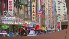  Presentation with broadway - Slides featuring new-york-april-18-street background and a  colored foreground