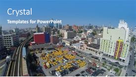  Presentation with car parking - Amazing presentation design having new-york-aug-25-2014 backdrop and a teal colored foreground