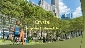  Presentation with new york city - Theme featuring new-york-bryant-park-manhattan background and a tawny brown colored foreground