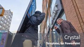  Presentation with telecommunications - Amazing theme having new-york-circa-march-2016 backdrop and a dark gray colored foreground