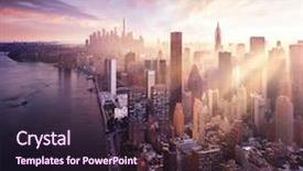  Presentation with manhattan - Audience pleasing PPT theme consisting of new york city - beautiful colorful backdrop and a wine colored foreground