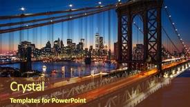  Presentation with manhattan - Slides with new york city - beautiful sunset background and a tawny brown colored foreground