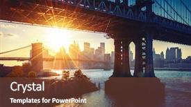  Presentation with brooklyn - Slide deck consisting of new york city - beautiful sunset background and a tawny brown colored foreground