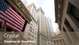 Presentation with wall street stock - Presentation theme with new-york-city-4-sep background and a gray colored foreground