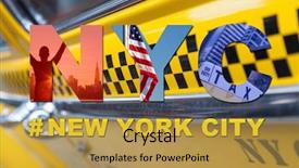  Presentation with empire state building - Presentation having new york city america travel tourist montage the empire state building skyline yellow taxi cab stars and stripes flag hash tag and nyc background and a yellow colored foreground