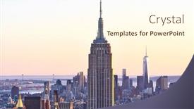  Presentation with empire state building - PPT theme having new-york-city-april-01 background and a cream colored foreground