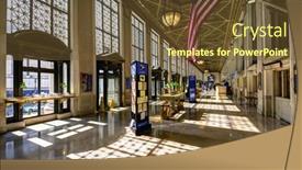  Presentation with house building - Slide set enhanced with new-york-city-april-14 background and a tawny brown colored foreground