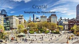  Presentation with principal - PPT theme enhanced with new-york-city-april-17 background and a teal colored foreground