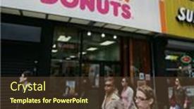  Presentation with franchise - Colorful PPT theme enhanced with new-york-city-april-19 backdrop and a tawny brown colored foreground