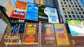  Presentation with broadway - Beautiful presentation design featuring new-york-city-april-4 backdrop and a red colored foreground