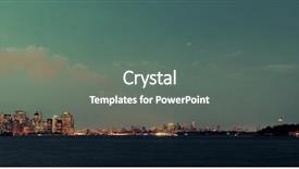  Presentation with new york night - Theme having new york city at night background and a  colored foreground