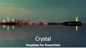  Presentation with new york night - Slide deck enhanced with new york city at night background and a  colored foreground