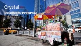  Presentation with street food new york - Colorful slides enhanced with new-york-city-aug-30 backdrop and a ocean colored foreground