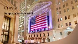  Presentation with wall street stock - Cool new PPT theme with new-york-city-aug-8 backdrop and a coral colored foreground