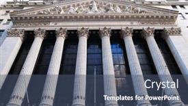  Presentation with wall street stock - Beautiful theme featuring new-york-city-aug-8 backdrop and a ocean colored foreground