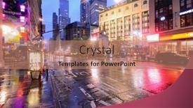  Presentation with now - Presentation design enhanced with new-york-city-august-27 background and a coral colored foreground