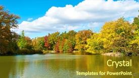  Presentation with taxi cabs new york city - Amazing slide deck having new york city central park backdrop and a tawny brown colored foreground