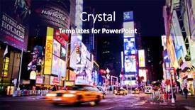  Presentation with busy street - Beautiful presentation design featuring medical ampoules and drugs backdrop and a dark gray colored foreground