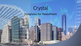  Presentation with stock exchange - Audience pleasing slides consisting of new york city dollar backdrop and a light blue colored foreground