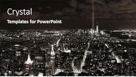  Presentation with tribute - Presentation consisting of view with september 11 tribute background and a wine colored foreground