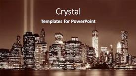  Presentation with tribute - Slides consisting of new-york-city-downtown background and a tawny brown colored foreground